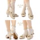 Iris Corolla Frame Square Heel Shoes(Reservation/8 Colours/Full Payment Without Shipping)